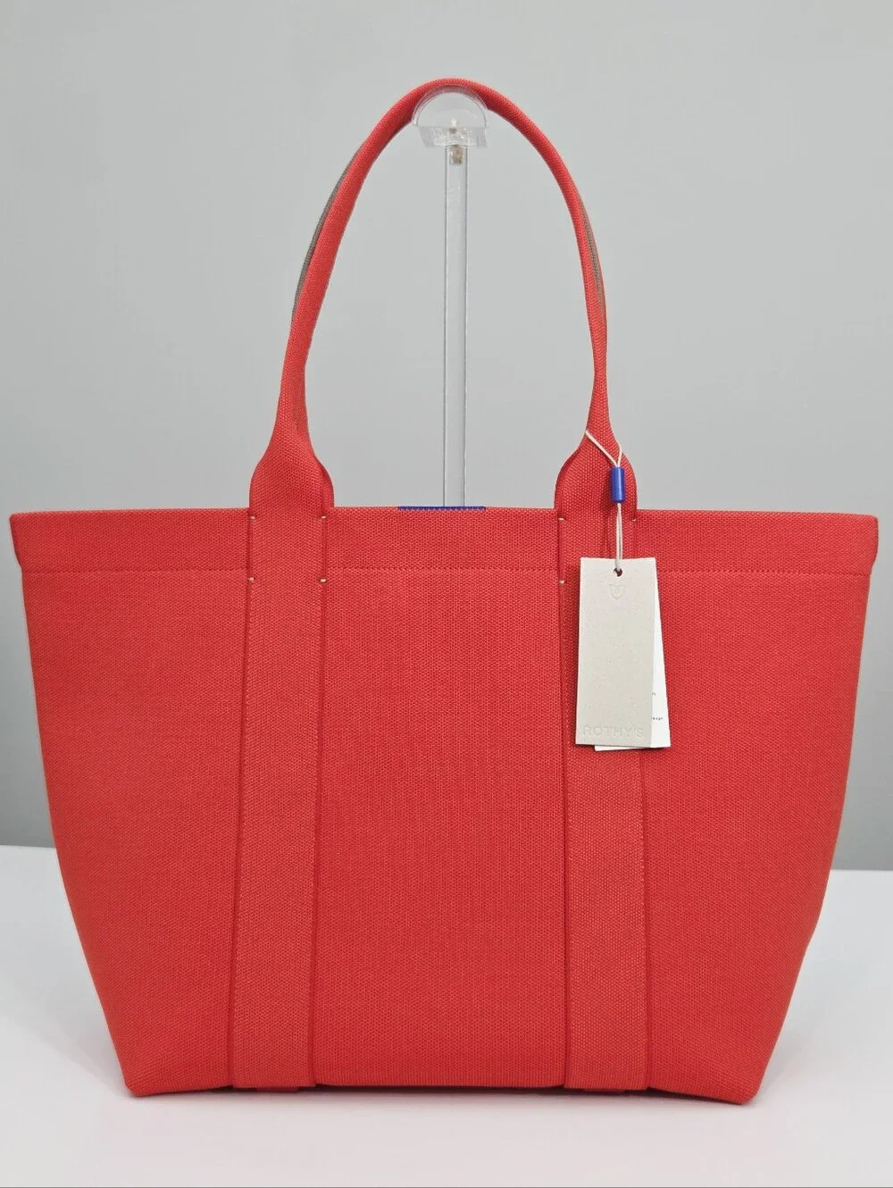 RARE NWT ROTHY'S ESSENTIAL TOTE BAG - BRIGHT POPPY RED - WITH MAGNETS